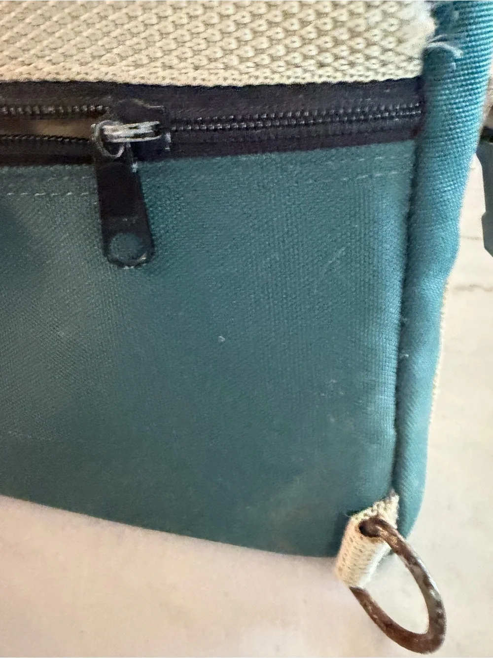 Canon Dark Green Canvas Messenger Bag with Tan Accents